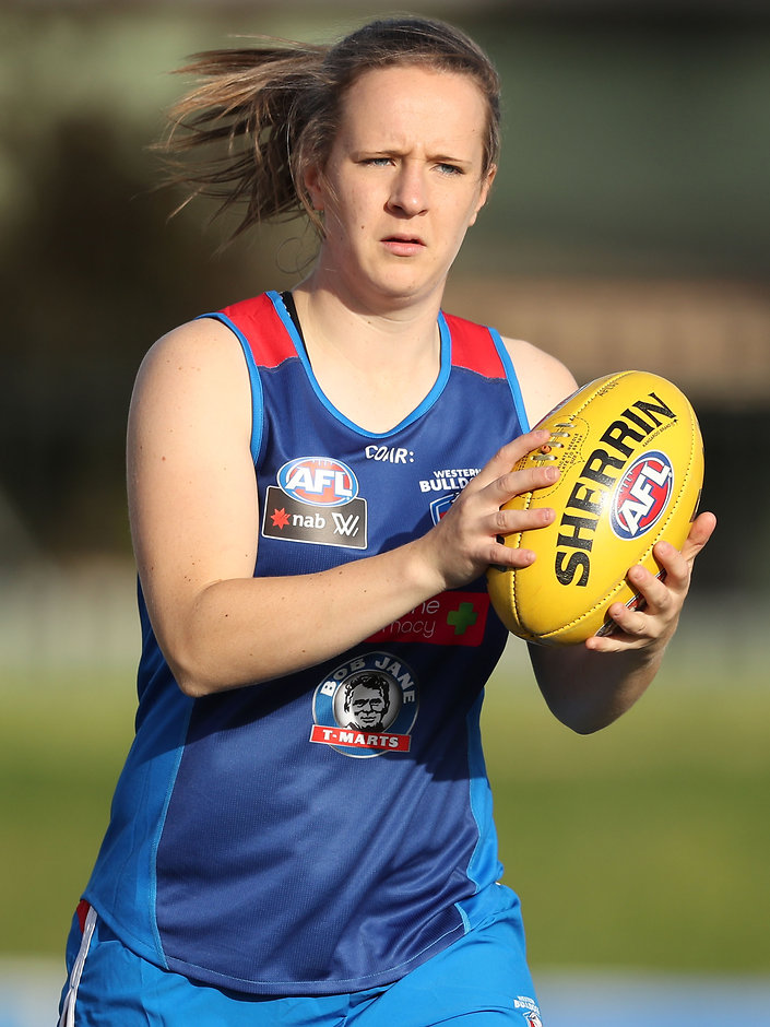 AFL 2016 Training - Western Bulldogs Womens Training 151216 MELBOURNE, AUSTRALIA - DECEMBER 15: Hayley Wildes during the Western Bulldogs Womens open training session at Whitten Oval on December 15, 2016 in Melbourne, Australia. (Photo by Scott Barbour/AFL Media)